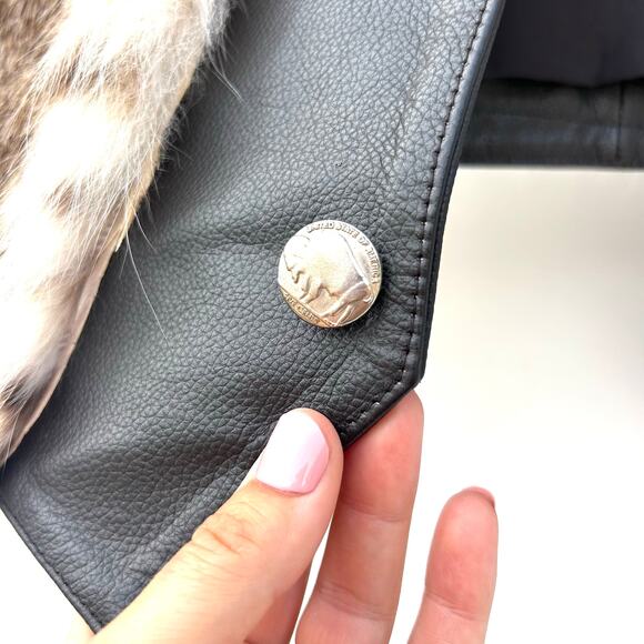 Saguaro West Men’s Leather Fur Biker Vest Plus Size 3XL Custom XXL - Picture 6 of 13